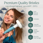 Round Brush Set for Blow Drying and Styling - Ceramic Ionic Thermal Brushes, Wet Hair Brush Bundle with Travel Bag for Women and Men