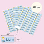 Personalized Name Labels for Kids (120) – Custom Waterproof & Durable Stickers for Clothing, Daycare, Office & School Supplies - Fairytale