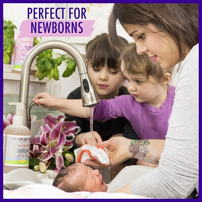 California Baby Super Sensitive Baby Shampoo and Body Wash | 100% Plant-Based | Gentle Fragrance Free Shampoo | Hypoallergenic | 251 mL / 8.5 oz