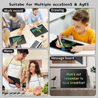 15 Inch LCD Writing Tablet for Kids, Large Kids Drawing Pad, Rechargeable Drawing Tablets, Drawing Supplies Toys Gifts for 3-8 Year Old Girls Boys, Black Drawing Board