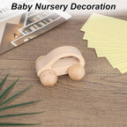 BOXOB Wooden Toys Cars, VehicleToy for Fine Motor Skill Development Wood Baby Push Race Car for Kids Toddlers Baby Boy Girl Birthday Nursery Decor Gift (Color 1)
