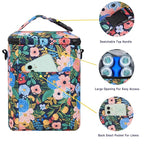 Breastmilk Cooler Bag with Ice Pack Fits 4 Baby Bottles Up to 9 Ounce Insulated Baby Bottle Bag Breast Milk Cooler on The Go with Strap Baby Bottle Cooler Bag for Nursing Mom Daycare or Travel