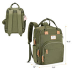 RUVALINO Diaper Bag Backpack - Multifunction Travel Back Pack Maternity Baby Changing Bags, Diaper Changing Totes, Large Capacity, Waterproof and Stylish, Baby Travel Essential, Army Green