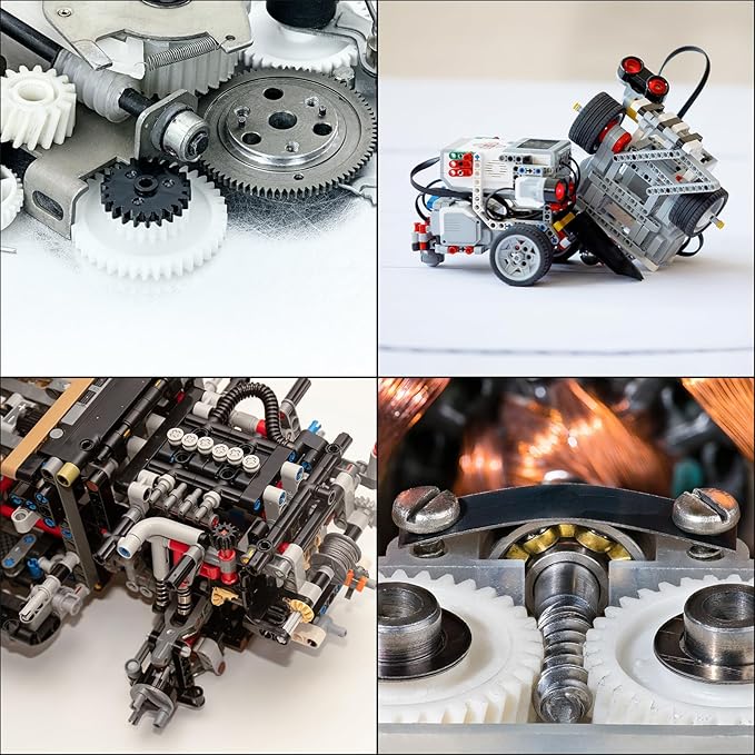 MECCANIXITY 30 Pcs Plastic Gears 12 Teeth Plastic Motor Gear Model 122A Reduction Gear for RC Car Model DIY Robot (White, Module 0.5)