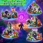 200 PCS 0.8in Magnetic Blocks - Magnet Toys for Kids, Magnetic Building Blocks Cubes, Stacking Magnets, School STEM Toys Birthday Gifts for Boys and Girls Age 3+ Years Old (Theme: Portal)