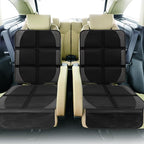 Car Seat Protector for Child Car Seat, 2 Pack Baby Car Seat Covers with Mesh Pockets & Non-Slip Backing 600D Durable Seat Protector Under Baby Car Seat for Car Back Seat (Black, Large)