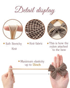 doboi 10PCS Baby Girls Headbands Hair Bows Nylon Linen Hairbands Handmade Hair Accessories for Newborn Infant Toddlers Little Girl and Kids