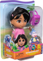 Dora, Best Friends Dora & Boots Set, 6-inch Doll with Clothes, Backpack & Boots Toy Figure, Kids Toys for Girls & Boys Ages 3 and Up