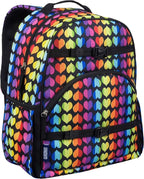 Wildkin ECO rPET 17-inch Large Backpack – Sustainable, Padded, Adjustable – Rainbow Hearts