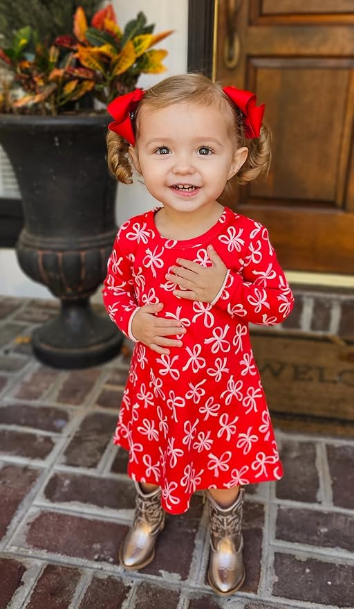 Wee Ones Baby Girls' Medium Grosgrain Hair Bow on a WeeStay Clip w/Plain Wrap - Red,One Size