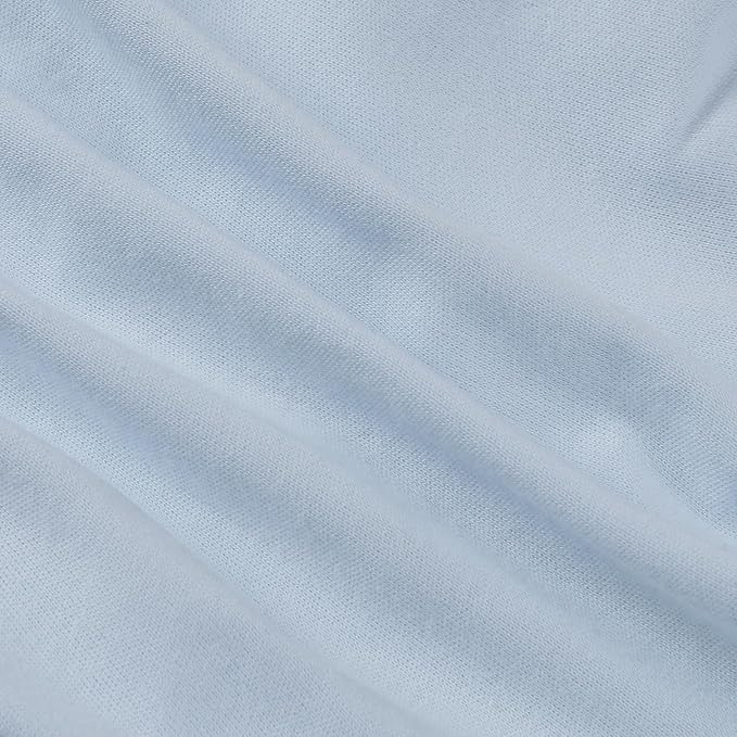 Onacosht 100% Organic Cotton Nursing Pillow Cover Soft Breathable Jersey Feeding Pillow Slipcover Fits Standard Infant Nursing Pillow or Positioner for Baby Boy and Girl, Pastel Blue