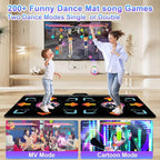 Dance Mat for Kid & Adult, Double Dance Mats for TV, Electronic Dance Pad Game with Camera, Exercise Dance Game for TV,Plug and Play Dancing Mat for Family Games, Xmas Birthday Gifts Ideas