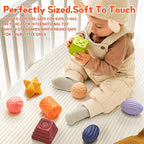 Sensory Balls for Baby, Soft Textured Multi Sensory Toys Montessori Toys for Babies Toddler Ball Toys Gift Set BPA Free Montessori Infant Baby Toys 6 to 12 Months