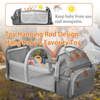Baby Diaper Bags with Changing Station, Waterproof Diaper Bag Backpack for Moms Dads with USB Charging Port, Baby Shower Gifts, Large Capacity diaper backpack, Grey