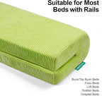 Bed Rail Bumpers Protector, Hospital Bed Rails Padding, Loft Beds and Bunk Beds Bumpers Protector, Premium Soft Memory Foam - Anti-Bump | Fall Prevention, Size 35.4 x 5.5 x 7.9 Inches, Green