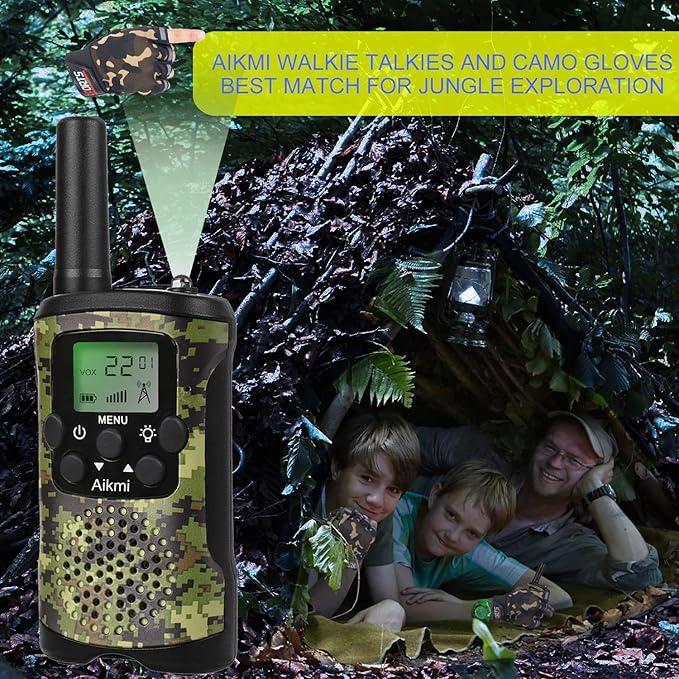 Kids Walkie Talkies Boys Toys Gifts for Kids Aged 5-12 Outdoor Toys 3 Miles Long Range 22 Channel 2 Way Radio fit Adventure Game Hunt Camp Toys 6 7 8 9 Years Old Boys Gifts