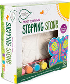 Creative Roots Mosaic Butterfly Stepping Stone Kit, Includes 7-Inch Ceramic Stepping Stone & 6 Vibrant Paints, Paint Your Own Stepping Stone, DIY Stepping Stone for Kids Ages 8+ White