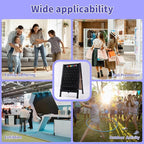 Prize Drop Game Board, 15.7"X27.5" Double-Sided Foldable Design with Wooden A-Frame Chalkboard Sign for Family, Carnival, Trade Show & Party-Includes 10 Coin Drop Discs and Chalk Set, Portable Design