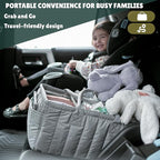 Large Diaper Caddy Organizer with Handle Neutral Boy Girl – Baby Basket for Nursery, Car, Changing Table – Portable Baby Storage with Compartments – Perfect for New Parents and Baby Shower Gifts