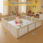 MAXYOYO 1.2" Thick Baby Play Mat for Floor, 59"x 78" Foldable Playpen Mat, Tummy Time Foam Mats Ultra Soft Support, Padded Carpet with Non-Slip Backing for Infant,Kids and Toddler Crawling, Grey