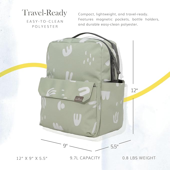 RED ROVR Mini Roo Lightweight Backpack | 6 pockets for everyday essentials (Pear Doodle)