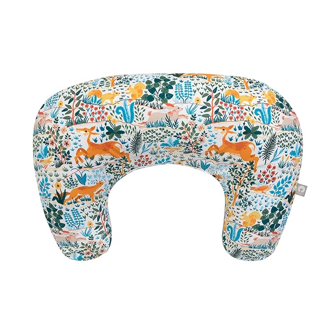 Boppy Nursing Pillow - Ergonomic Bottle & Breastfeeding Pillow with High, Firm, Large Area, Water-Repellent Cushion with Washable Cover; Baby Safety Alliance Verified - Colorful Forest Animals