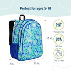 Wildkin 15-inch Kids Backpack – Durable, Padded, Adjustable for School & Travel - Confetti Blue
