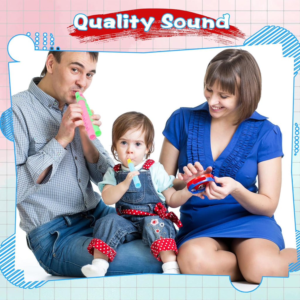 120 Pcs Kids Musical Recorder Bulk 6 Hole Recorder Instrument Plastic Flute for Boys Girls Party Favors School Performance