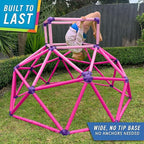 Eezy Peezy Monkey Bars Climbing Tower - Active Outdoor Fun for Kids Ages 3 to 8 Years Old, Pink