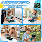 Decute Kids Toys LCD Writing Tablet with Stylus, 10 Inch Erasable Toddlers Doodle Board, Reusable Drawing Pad for Kids, Educational Christmas Birthday Gift for 3 4 5 6 7 8 Girls Boys Toddler Blue