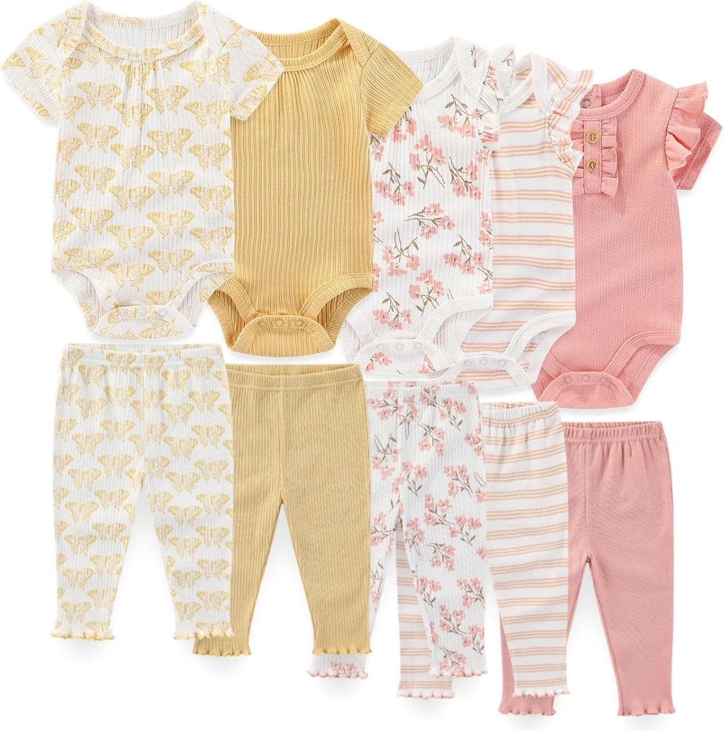 Unisex Baby Boy Girl Pants Sets 10 pack Cotton Casual New born Clothes Comfort Infant Outfit