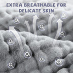 MUKIN Baby Washcloths - Soft Face Cloths for Newborn, Absorbent Bath Face Towels, Baby Wipes, Burp Cloths or Face Towels, Baby Registry as Shower. Pack of 6-12x12 inches (Grey)