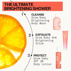 Pacifica Glow Baby Brightening Body Wash – Vitamin C & AHA Exfoliating Body Wash for Glowing Skin, Moisturizing Daily Shower Gel for Dull Dry Skin, Niacinamide & Kakadu Plum, Vegan, 10 oz