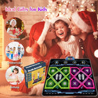 Upgraded 2-Player Kids Dance Mat, Interactive Electronic Dance Pad for Girls &Boys Ages 3-12, Premium Speaker with Built-in Adjustable Volume Music, Ideal Birthday & Holiday Family Dance Game Toy Gift