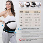 NeoTech Care Pregnancy Support Maternity Belt, Waist/Back/Abdomen Band, Belly Brace (Size M, Black Color)