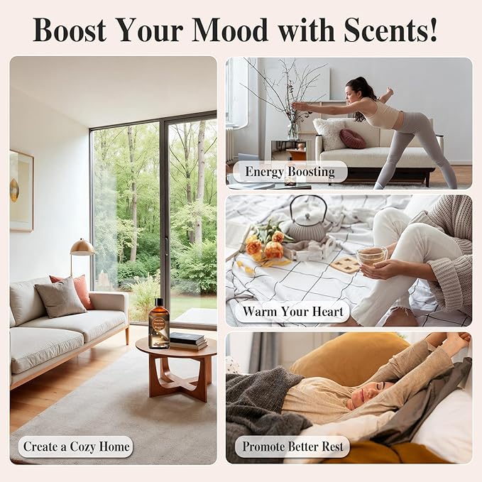 PHATOIL 3.38FL.OZ Warm Santal Fragrance Oils for Aromatherapy, Essential Oils for Diffusers for Home, Perfect for Diffuser, Yoga, Skin Care, DIY Candle and Soap Making - 100ml