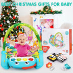 Baby Play Mat Baby Toys Tummy Time Mat Toys Musical Activity Center for Infant Toy with High-Contrast Piano Music & Light Newborn Babies Gifts for Boy Girl Babies Toy 0-6 6-12 Months Dinosaur Style