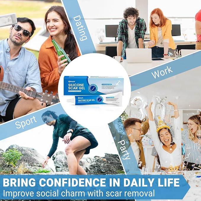 Silicone Scar Gel, Scar Cream, Advanced Scar Stick for Surgical Scars, Stretch Marks, Keloid Bump Removal, Old and New Scars 0.70oz (20g)