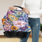 Binienty Durable Fabric Infants Carseat Canopies for Baby Girls Boys,Bohemian Flower Design, Baby Stroller Cover