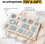 Puzzles for Toddlers Boy and Girl, Personalized Name Puzzle, 12 Month Toy, Gifts for 0 1 2 3 Years Old, Baby Gifts, Baby Shower, Christmas, NewBaby Gift, 0 3 6 9 12 18 24 36 Months