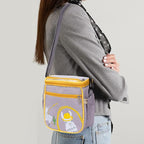 Baby Stroller Organizer Bag，Small Diaper Bag - Universal Stroller Organizer With Insulated Cup Holder,Pocket With Baby Wipes Dispenser，Adjustable Shoulder Strap(Grey)