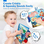 hahaland Baby Books 0-6 Months,Infant Tummy Time Toy High Contrast Sensory Baby Toys 6 to 12 Months Touch Feel Book Baby Gifts for Boy Girl 0-3 Months Book Early Learning Toy (Single Book)
