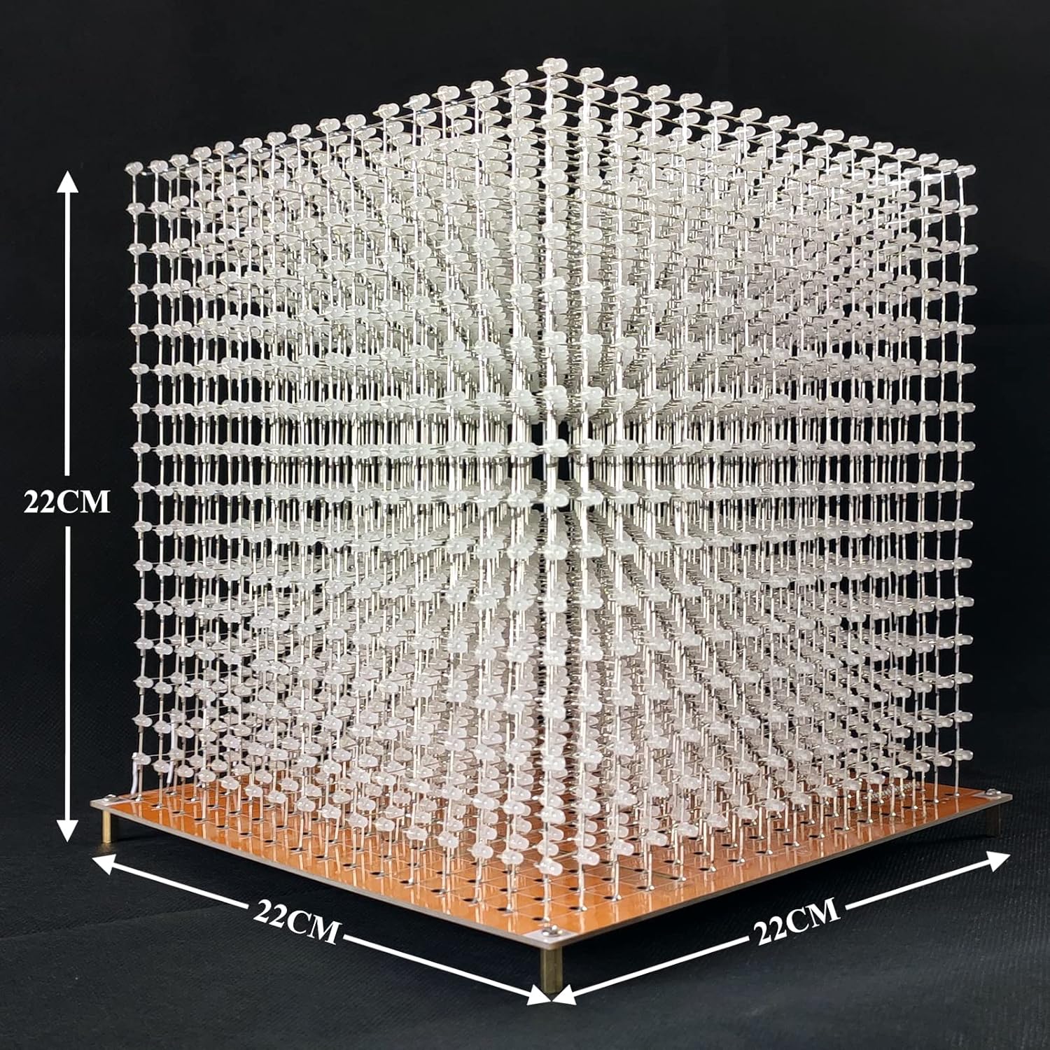 Mini 3D Led Cube DIY Electronics Kit Soldering Project Kit (3D16MINI-ALLBLUE-KIT)