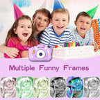 Kids Camera Toys,48MP Dual Lens with 64G SD Card and Cartoon Soft Cover for 3-8 Year Old Girls Boys (PurpleR)