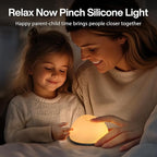 JolyWell Baby Night Light for Nursery, Soft Silicone Tap Control Night Lamp with 8 Color Changing, Stepless Dimming, Rechargeable Portable Night Light for Kids, 1H-Timer, Warm Light for Breastfeeding