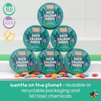 Honeysticks Bath Color Tablets for Kids - Non Toxic Bathtub Drops Made with Natural Ingredients and Food Grade Colors - Fragrance Free - Fizzy, Brightly Colored Bathtime Fun, Great Gift - 36 Drops