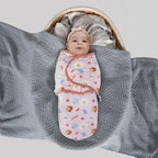 HOUSBAY Baby Swaddle Blanket Boy Girl,Super Soft 100% Cotton Newborn Adjustable Swaddles for 3-6 Months,2-Way Zipper Sleep Sack 1 Pack
