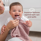 Comfy Cubs Muslin Burp Cloths 20" x 10", Pack of 6 - Large, 6-Layer, Ultra Absorbent 100% Cotton for Baby Drool and Messes - Soft, Safe & Gentle Baby Burp Cloths Set for Boys & Girls - Mauve