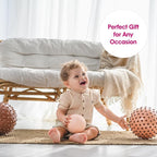 Edushape Original Sensory Ball for Baby - 4" Boho Chic Color Baby Ball Enhances Gross Motor Skills for Kids 6 Months & Up - Great Stocking Stuffer