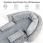 Infant Car Seat Insert, Baby Car Seat Head & Body Support with 2 Strap Pads, Ultra Soft Newborn Preemie Carseat Insert Cushion for Girls Boys, Fits Car Seat, Stroller, Swing, Bouncer, Grey